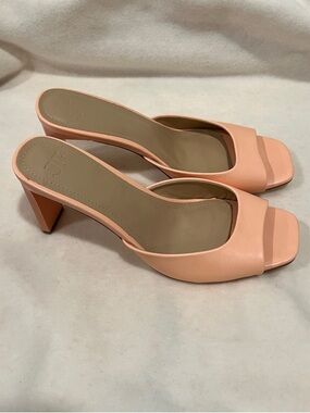 JustFab Women’s Azalea Peach Open-Toe Heels Size 8.5 NWOT